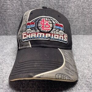St Louis Cardinals Hat Cap Stretch One Size MLB Black 2006 World Series Champs